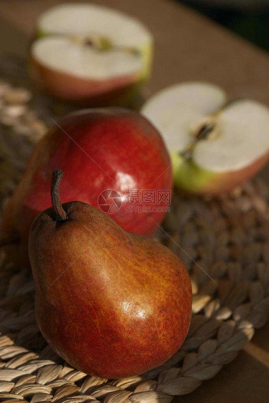 苹果和梨食物花园植物群健康水果图片