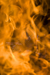火焰燃烧力量火花木头余烬点燃红色橙子烟火烟雾黄色背景图片