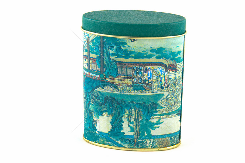 茶叶盒厨房咖啡礼物黄铜包装矩形罐装图片