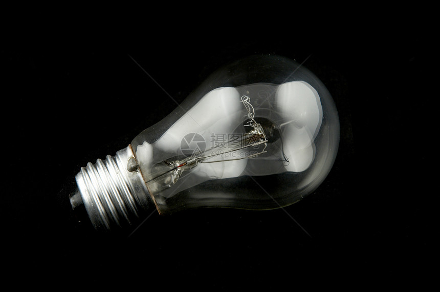 电灯灯反射活力力量灯丝灯光电线玻璃亮度黑色图片