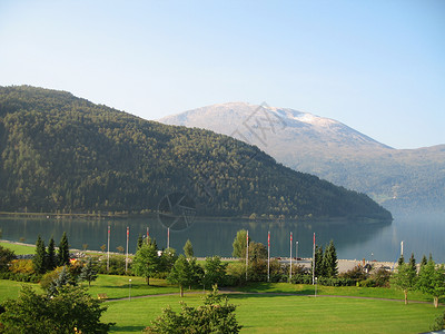 自然山脉峡湾背景图片