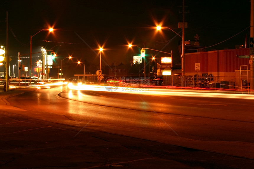 夜间主要街道图片