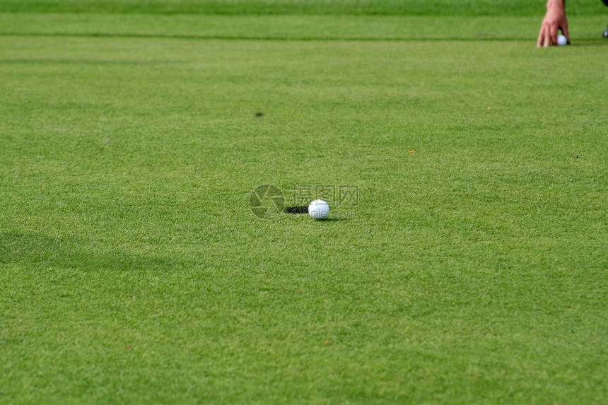 Golf 玩家推杆手指娱乐商业竞赛高尔夫球白色杯子课程运动图片