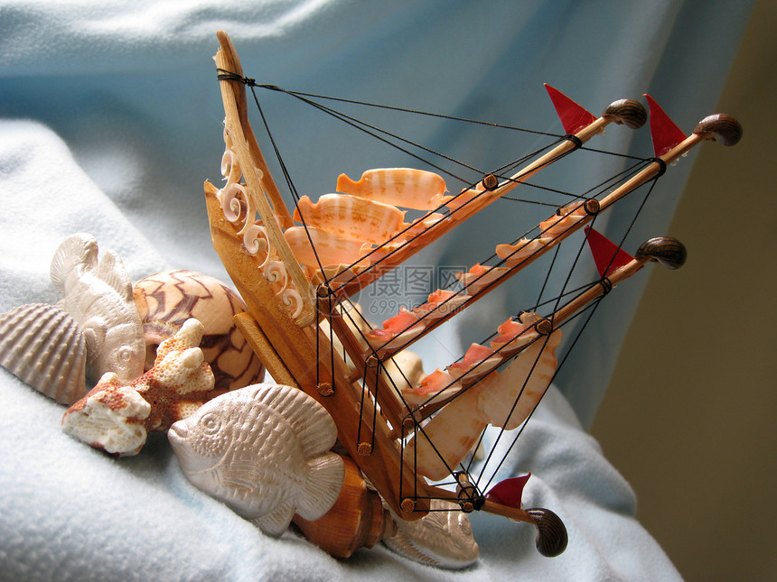 船舶贝壳海洋工艺珊瑚便利装饰品纪念品图片