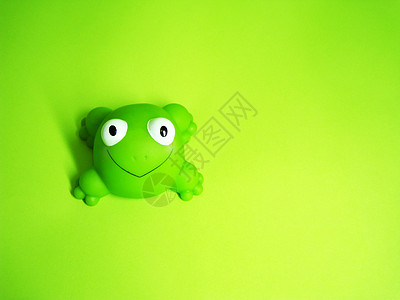 青蛙玩物沐浴绿色橡皮漫画家玩具家庭背景图片