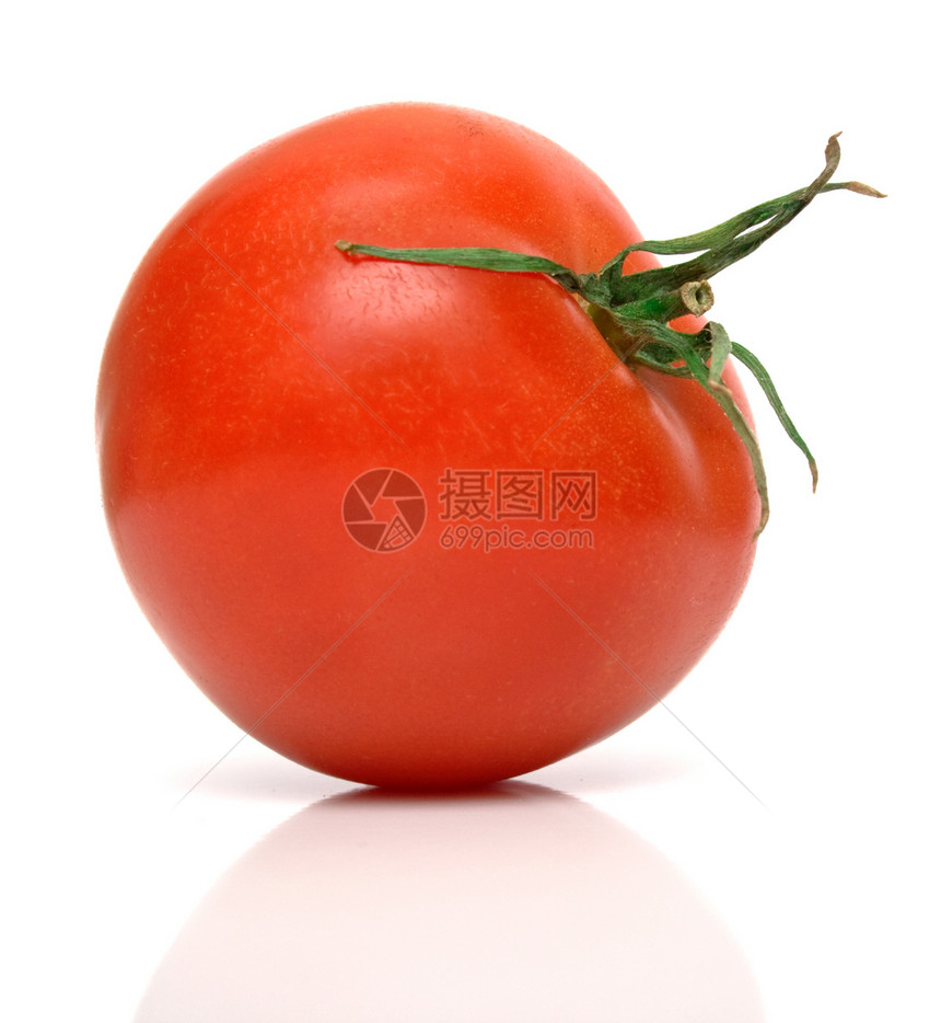完美的番茄红色蔬菜白色图片