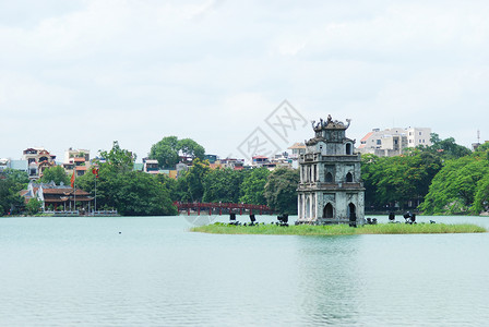 基姆湖胡安基姆 越南河内背景