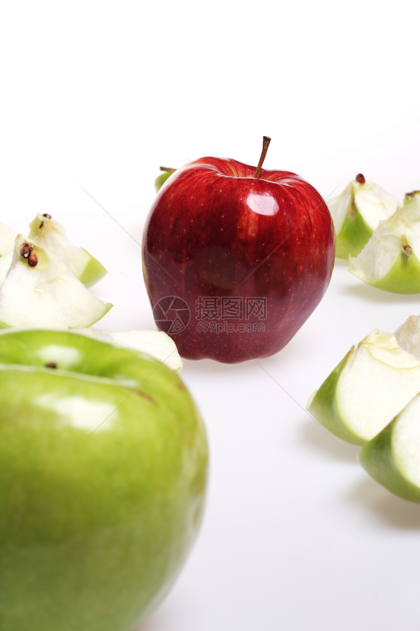 赢家是红苹果农业棕色领导红色食物水果三角形白色人群小吃图片