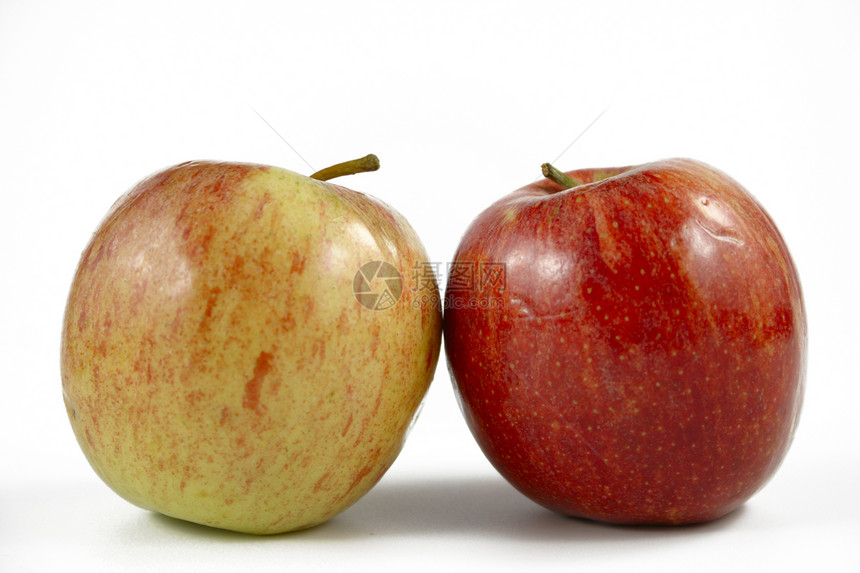 两个苹果果味宏观小吃肥胖生态营养水果白色饮食食物图片