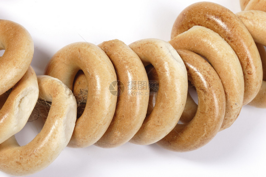 圆环绳索糕点面粉早餐营养品午餐绑扎小麦面包环形图片