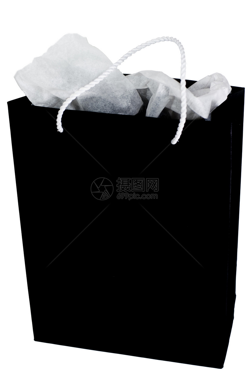 纸黑纸购物袋商品商业店铺黑色花费展示标签礼物零售白色图片