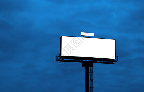 空白的天空户外广告牌城市商业插图宣传海报街道横幅账单空白天空背景