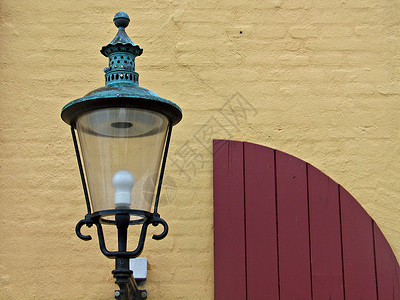 旧街灯灯泡路灯灯笼城市砖块浪漫古董建筑学历史胡同背景图片