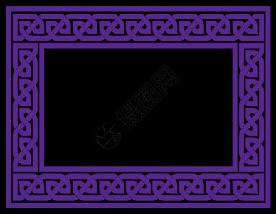 紫色矩形花边框紫色的凯尔特结框 JPG版本背景