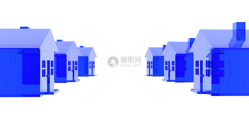 邻居蓝色建造建筑城市家庭房子插图村庄兜帽邻里图片