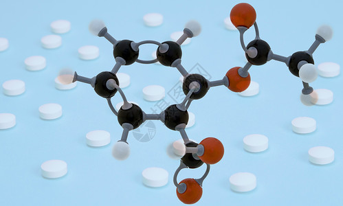 阿司匹林的分子结构高清图片