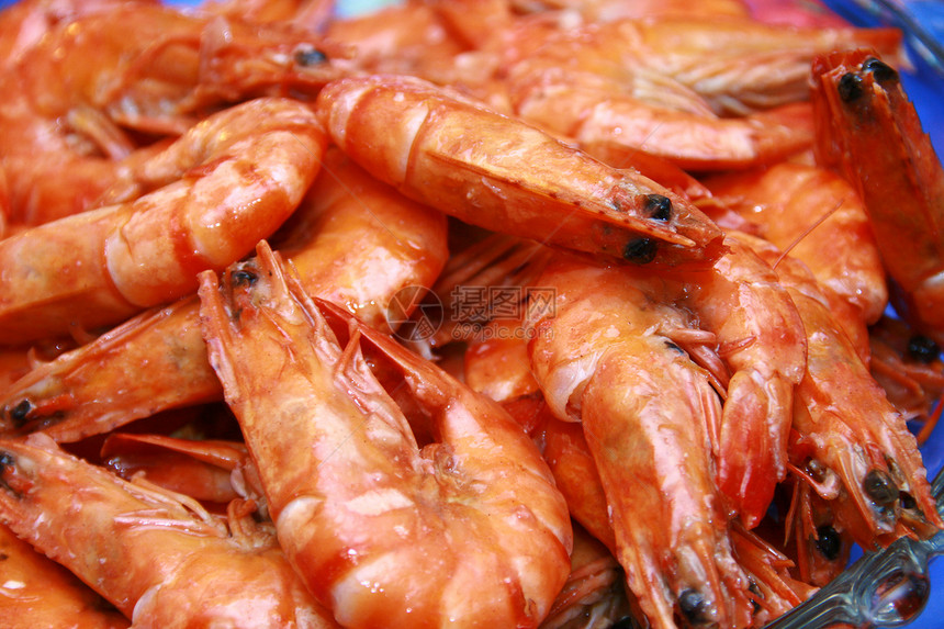 虾甲壳粉色午餐盘子食物烹饪海鲜红色美食饮食图片