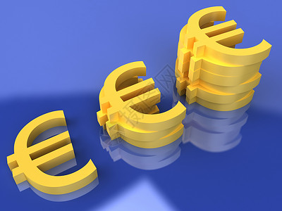 黄色欧元符号背景图片