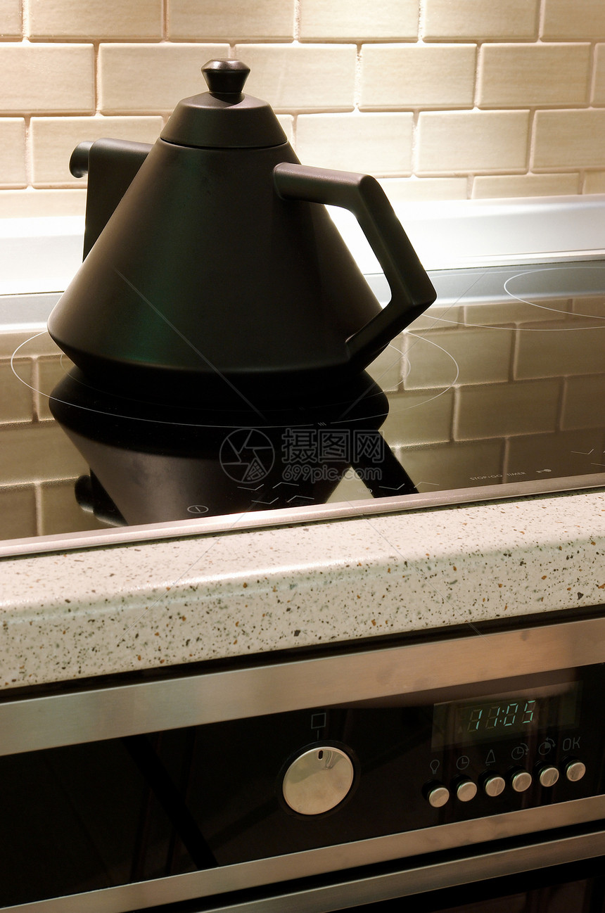 茶壶金属蒸汽厨房平板电烤箱加热盘子咖啡墓碑美食图片