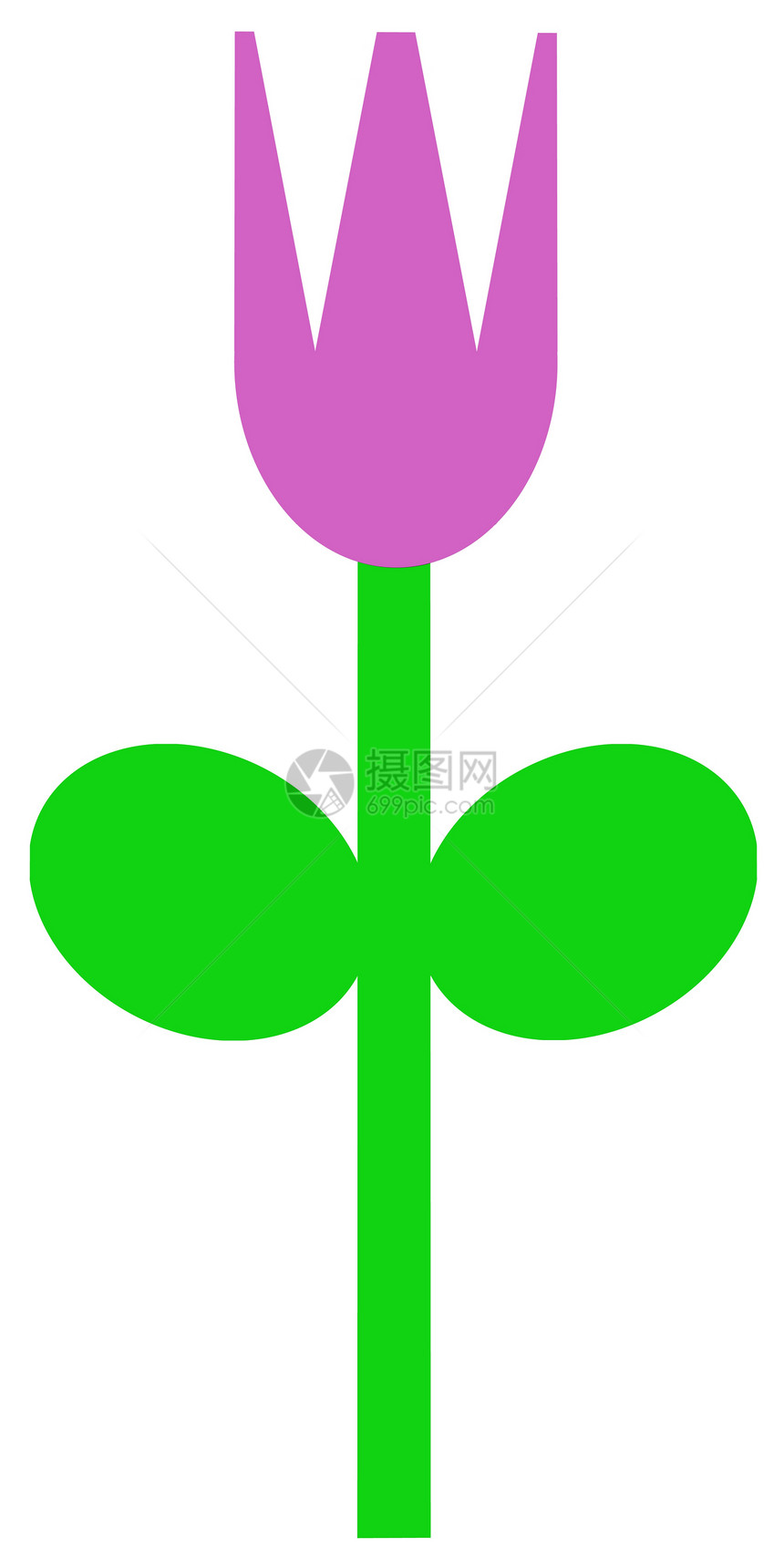 紫春郁金香生长植物艺术边界花坛明信片渲染花朵季节夹子图片