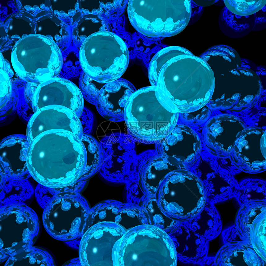 蓝泡泡插图液体气泡飞溅化学品玻璃想像力宏观图片