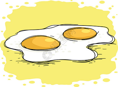 煎蛋黄色营养油炸纤维早餐背景图片