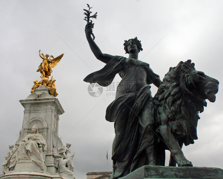 雕像建筑城市历史性石头女王古董雕塑黑色翅膀历史图片