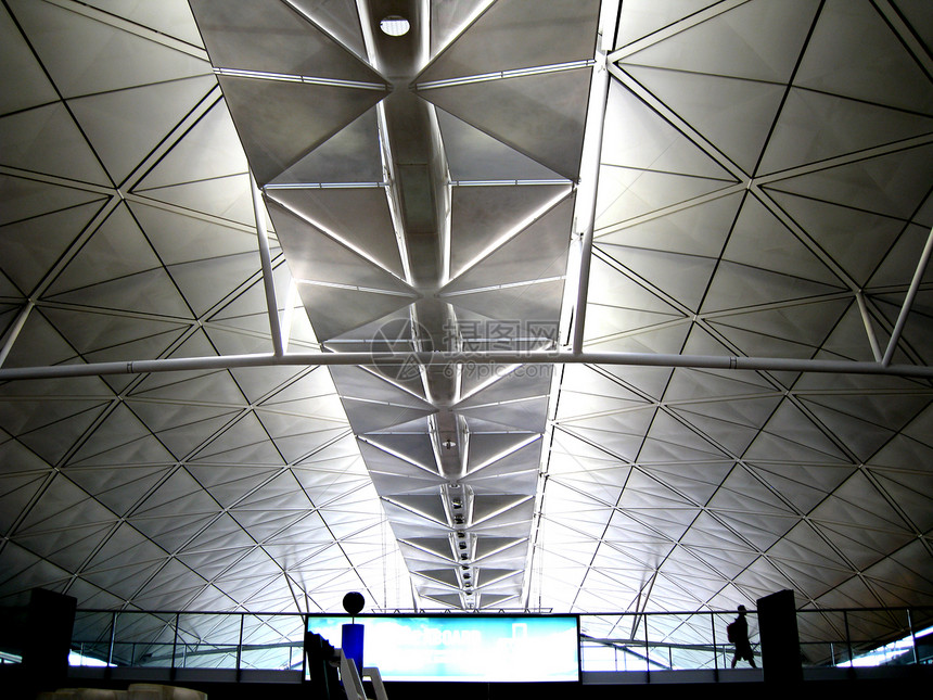 香港机场走廊手提箱行李乘客假期航班红色旅行旅行者飞机场图片
