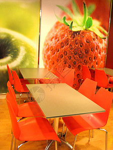 咖啡馆桌子餐厅咖啡厅红色墙纸椅子家具背景图片