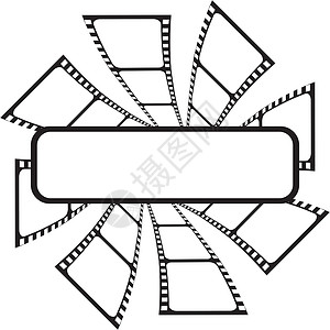 黑白电影胶卷电影明星视频投影投影仪幻灯片运动拍摄摄影制作人胶卷动画片插画