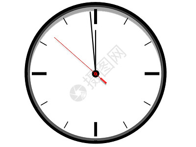 钟新年白色时间发条手表钟表机械工作黑色指针背景图片