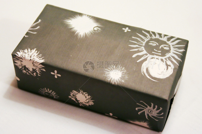 包装礼品盒太阳白色盒子星星多边形图片