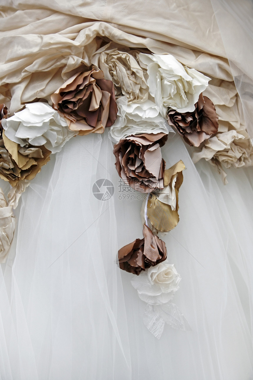 新娘的服装衣服白色庆典蕾丝婚礼刺绣正装按钮裙子女性图片