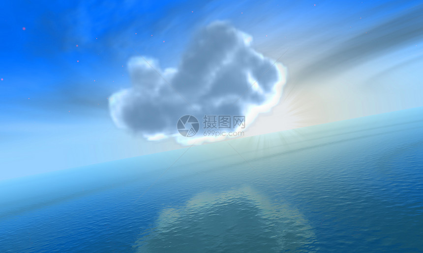 尼姆布天气射线梦幻日光天堂苍穹蓝色白色气象插图图片