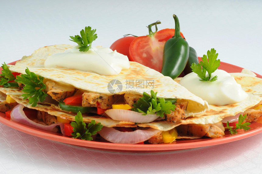 拼盘 Qsadillas午餐蔬菜营养小吃胡椒辣椒美食图片