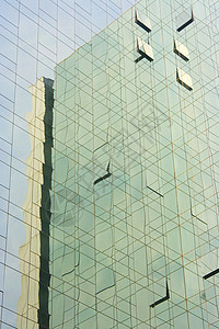 摩天大楼反射办公室天空宝石高层建筑刮刀公司蓝晶建筑学商业背景图片
