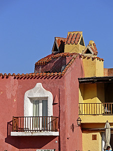 波多塞沃 翡翠海岸 房子的面条墨水 撒丁岛高清图片