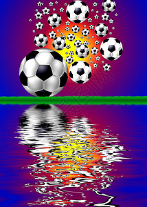 足球球环飞背景图片