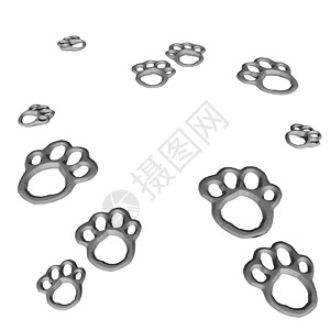 Paws 爪动物小狗插图猫科宠物背景图片