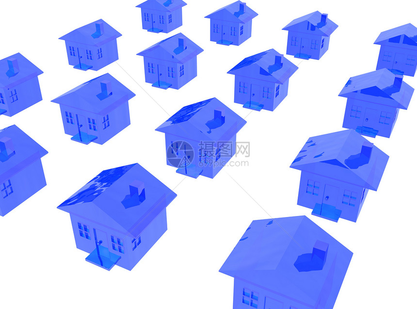 邻居居所建筑小屋蓝色财产住宅房子玻璃插图塑料图片