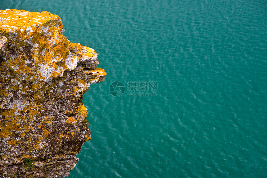 Kaliakra角反思沿海晴天海岸线活力海洋悬崖力量波浪岩石图片