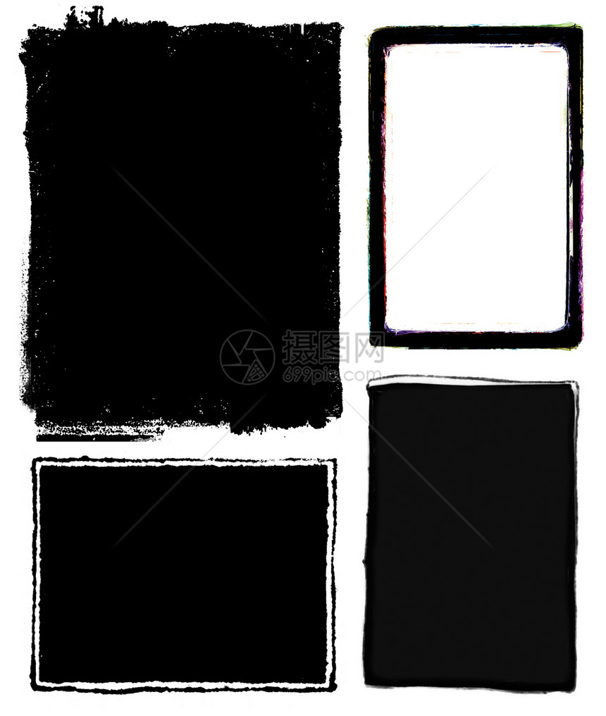 相片边缘和框架电影边界粒状黑与白黑色白色放大机摄影剪贴簿链轮图片
