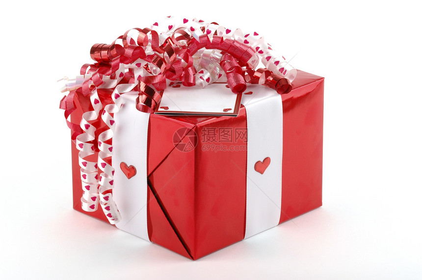 情人礼物红色惊喜盒子浪漫丝带展示图片