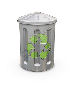 循环回收箱白色垃圾箱环境插图垃圾垃圾桶背景图片