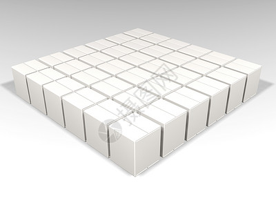 白框插图概念人群盒子送货包装背景图片