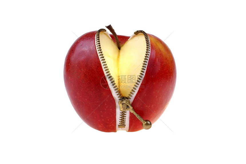 苹果红色水果圆形金属图片