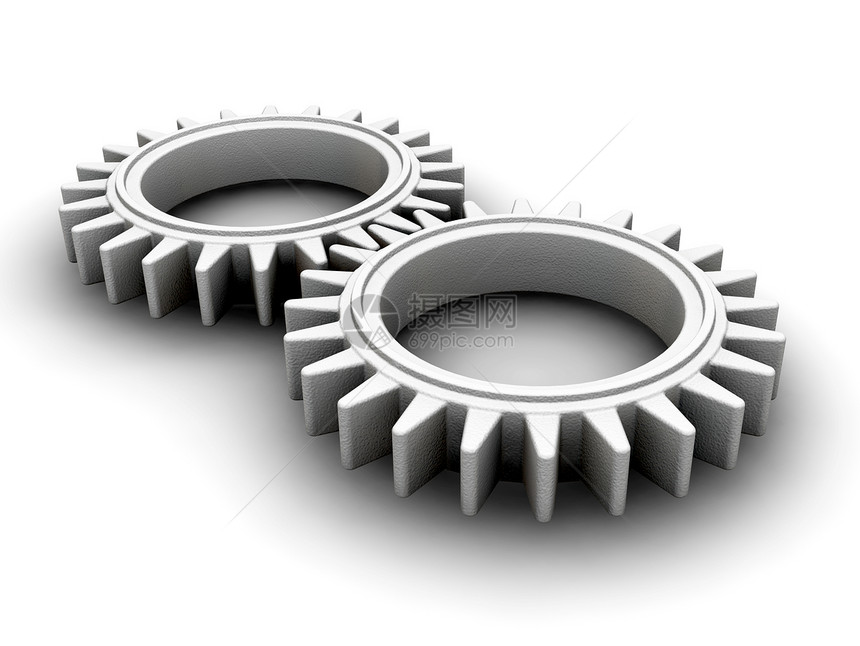 齿轮概念白色车轮轮子插图合金机械机器工业图片