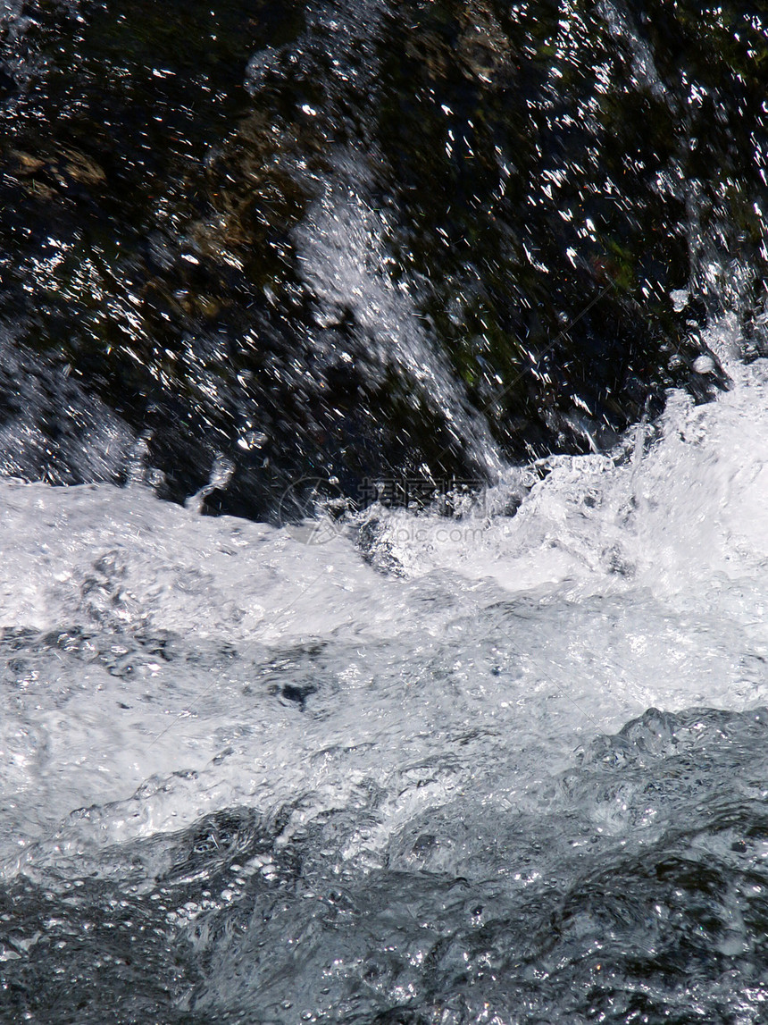 水旋转流动白色蓝色溪流自然漂移瀑布行动雨水图片
