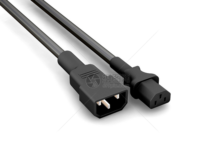 电线电缆力量金属白色插头适配器插座技术女性别针插图图片