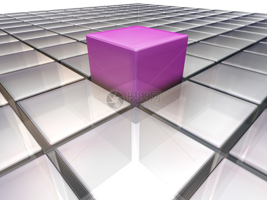紫色立方体图片